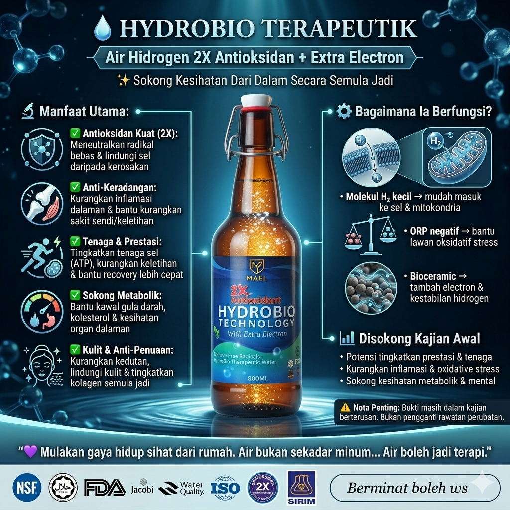 Upgrade Air Harian Anda — Sokong Badan Lebih Segar, Ringan & Bertenaga Dari Rumah