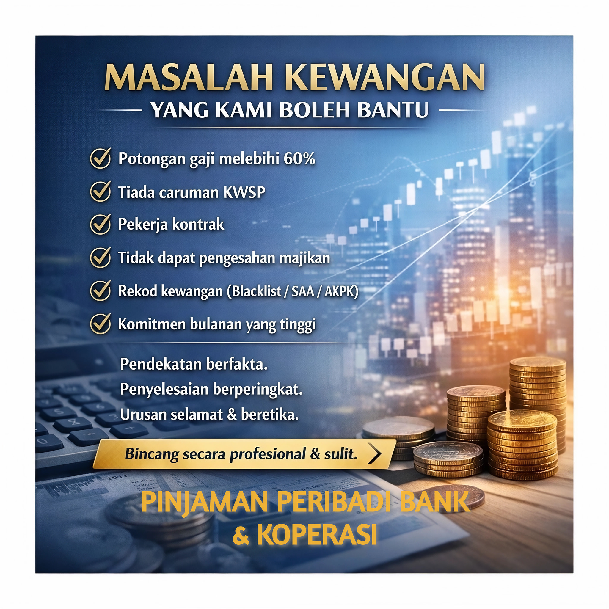 Pembiayaan Peribadi Bank & Koperasi Untuk Kakitangan Awam & Swasta