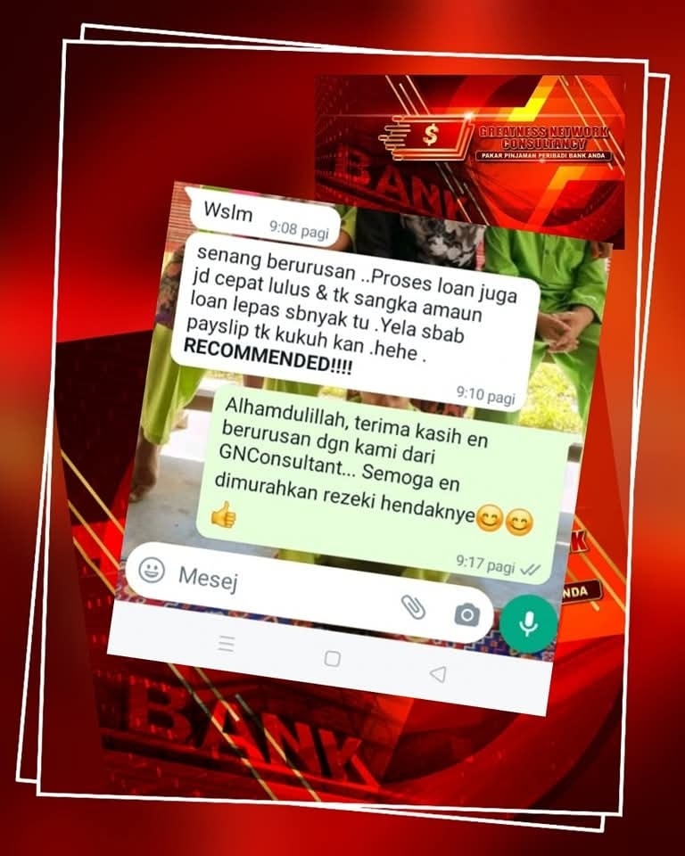 Pembiayaan Peribadi Bank & Koperasi Untuk Kakitangan Awam & Swasta