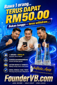 Komisen RM50 – per Sale. Magnetic Aura