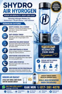 Air Hydrogen SHYDRO – Bantu Kawal Bacaan Gula Darah Secara Semula Jadi