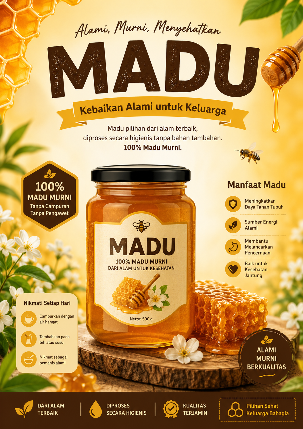 Madu Asli ZyraAds – Madu Semula Jadi Berkualiti Untuk Seisi Keluarga