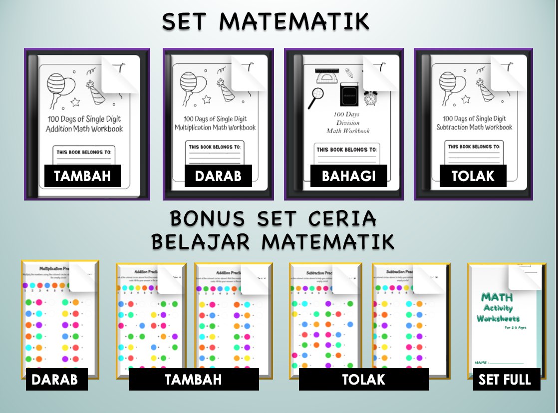 SET AKTIVITI MATEMATIK (Printable)