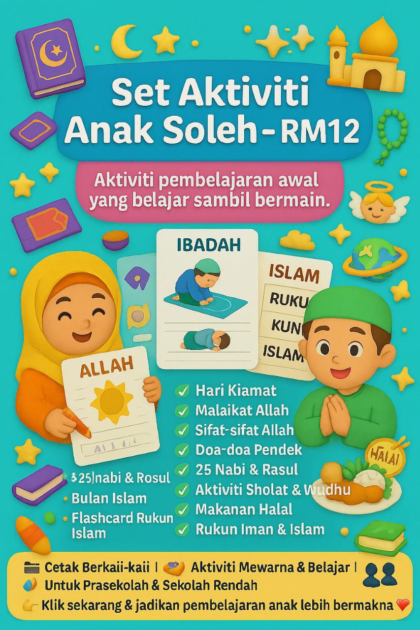 Aktiviti Anak Soleh (printable)