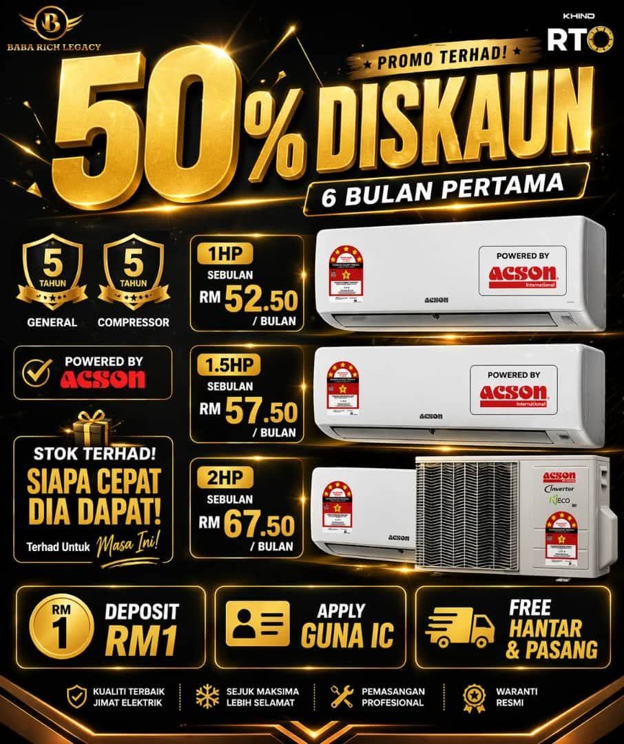 🚨 PROMO TERHAD PALING PADU! 🚨 🔥 50% DISKAUN 6 BULAN PERTAMA🔥
