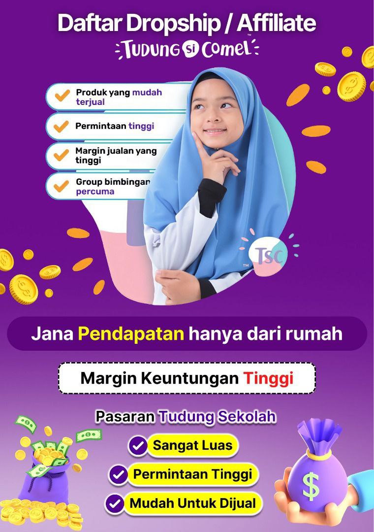 Affiliate / Dropship Tudung Si Comel