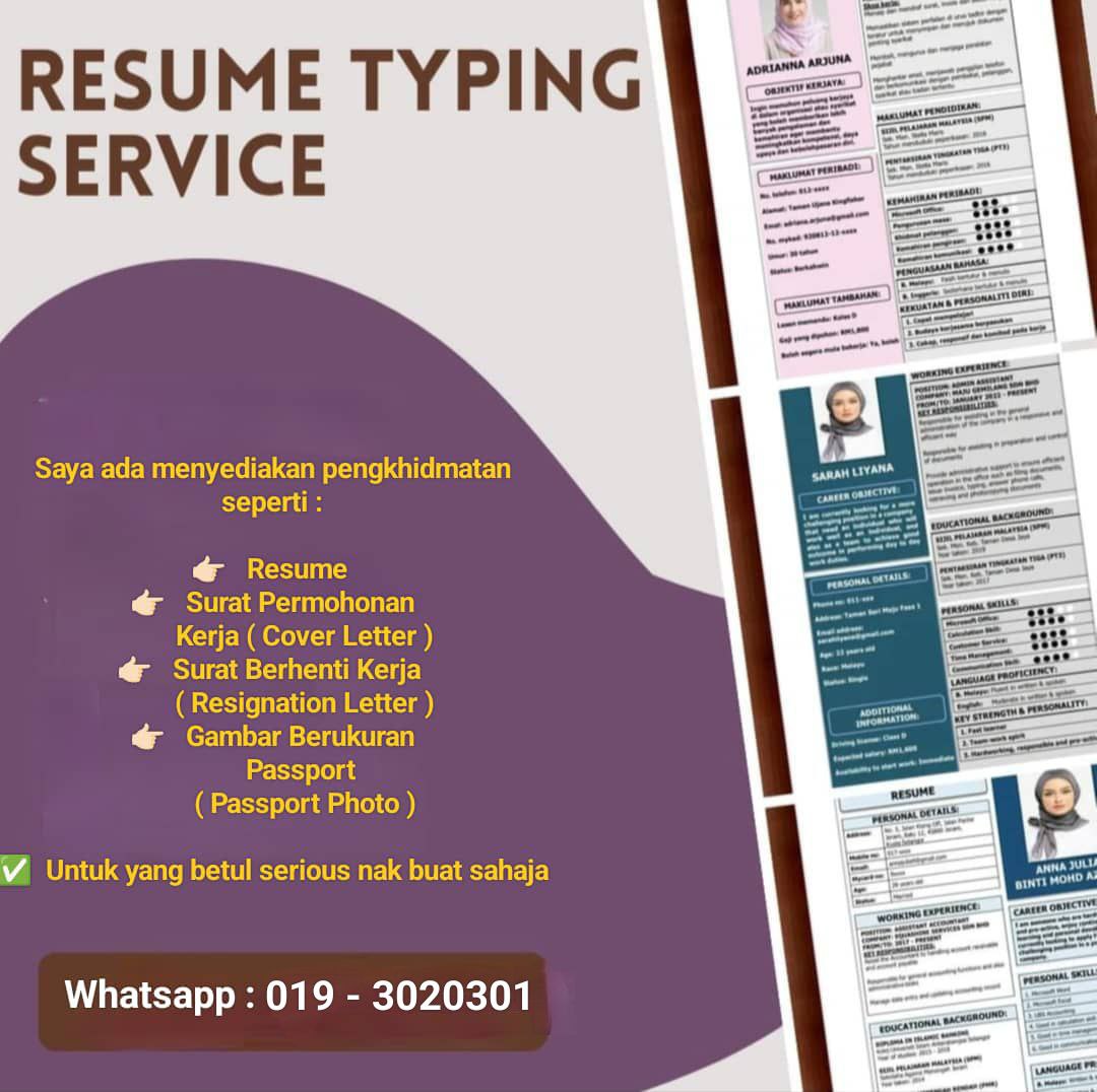 Perkhidmatan Menaip Resume