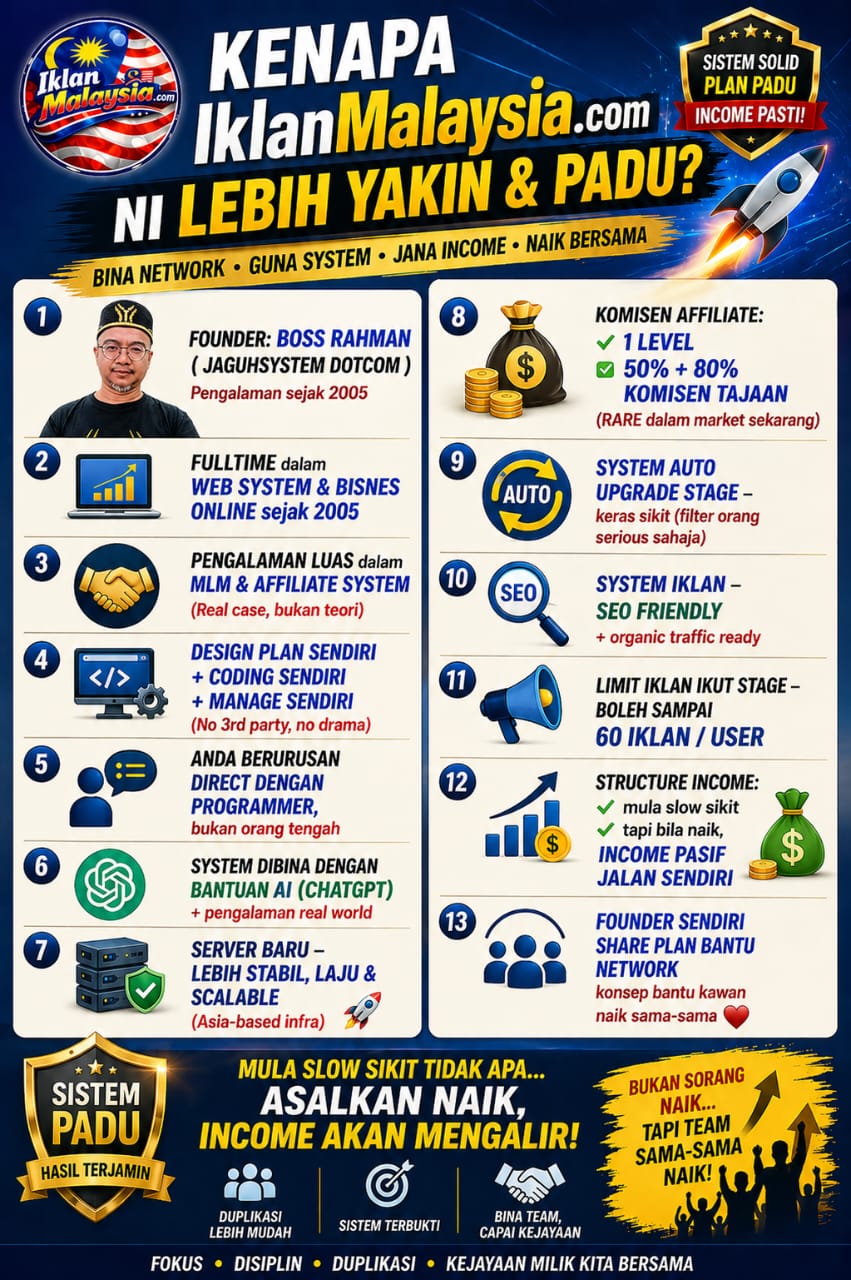 Portal Iklan Malaysia No 1 Pasang Iklan Jana Komisen