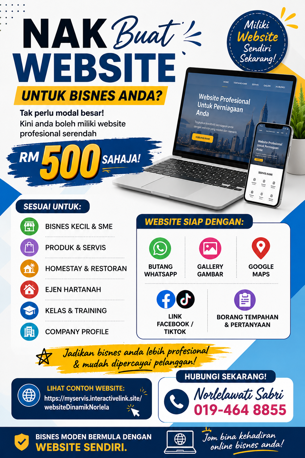 NAK WEBSITE BISNES SENDIRI?