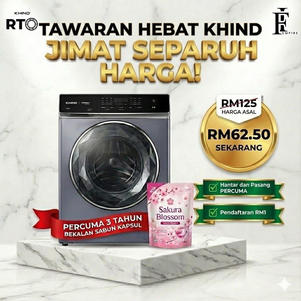 MESIN BASUH 2in1 cuci terus kering free sabun