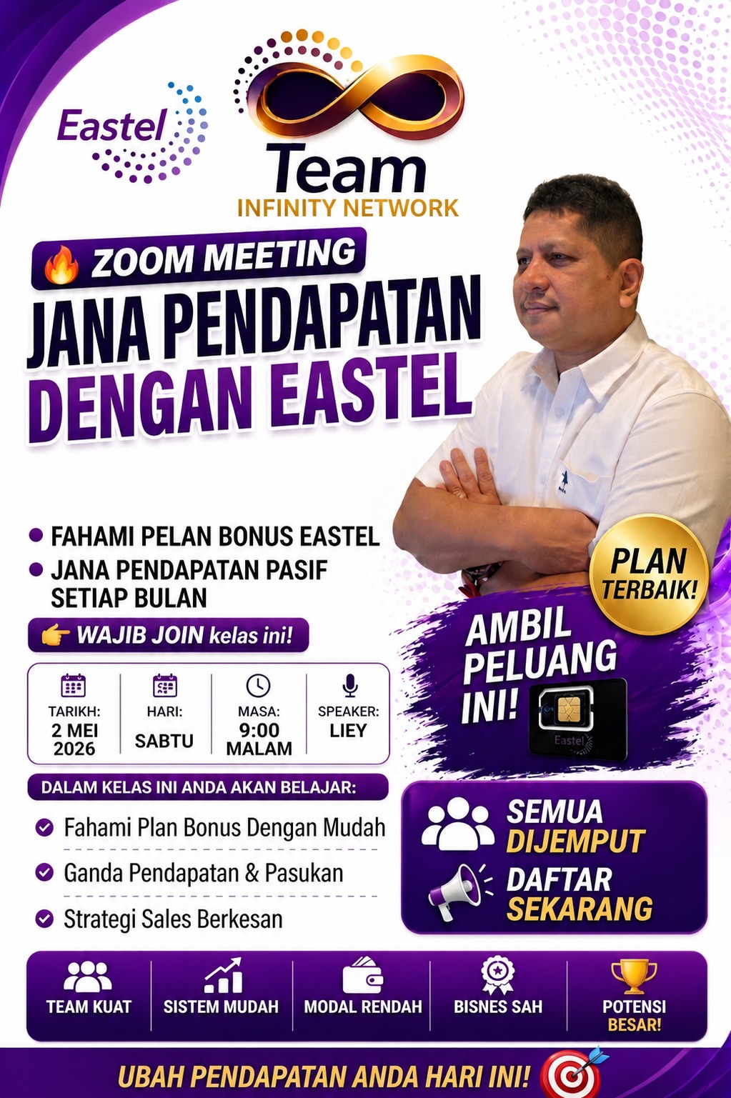 Jana pendapatan sebagai rakan niaga dalam eastel
