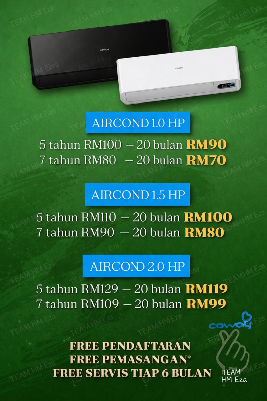 Aircond Coway dengan penapis udara