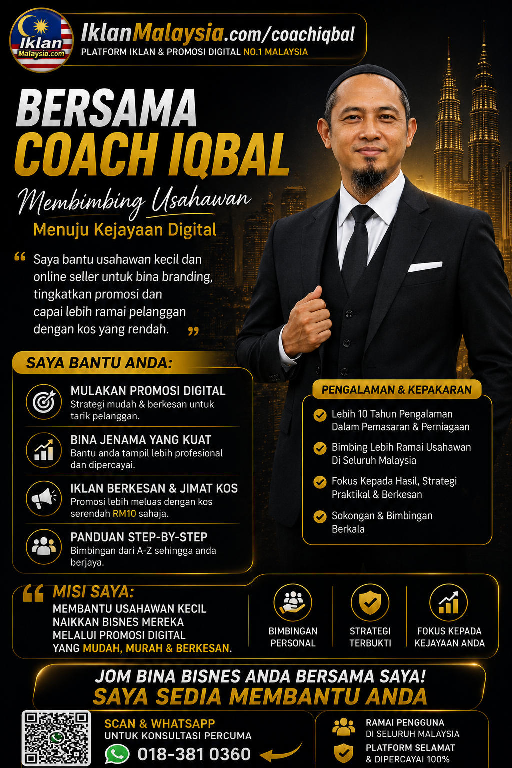 Promosi Digital RM10 | 10 Kiosk Iklan Percuma Bersama Coach Iqbal