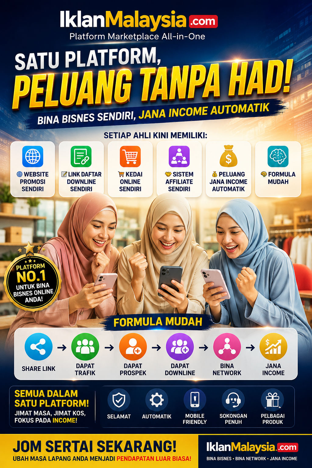Sistem Affiliate Malaysia – Siap Web, Komisen Automatik & Jana Income