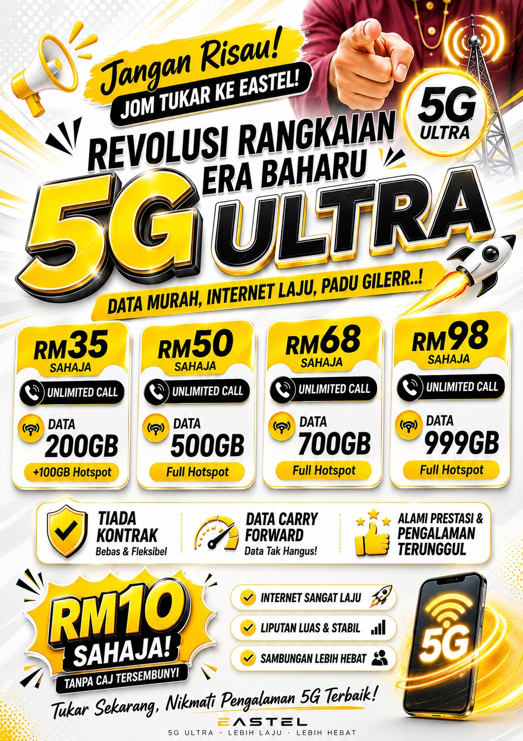 Simkad EASTEL bukan sekadar simkad telco, ia nya boleh jana pendapatan jangka panjang di masa depan Modal Rm10 je UTK 1 sim, beli 10 Rm100