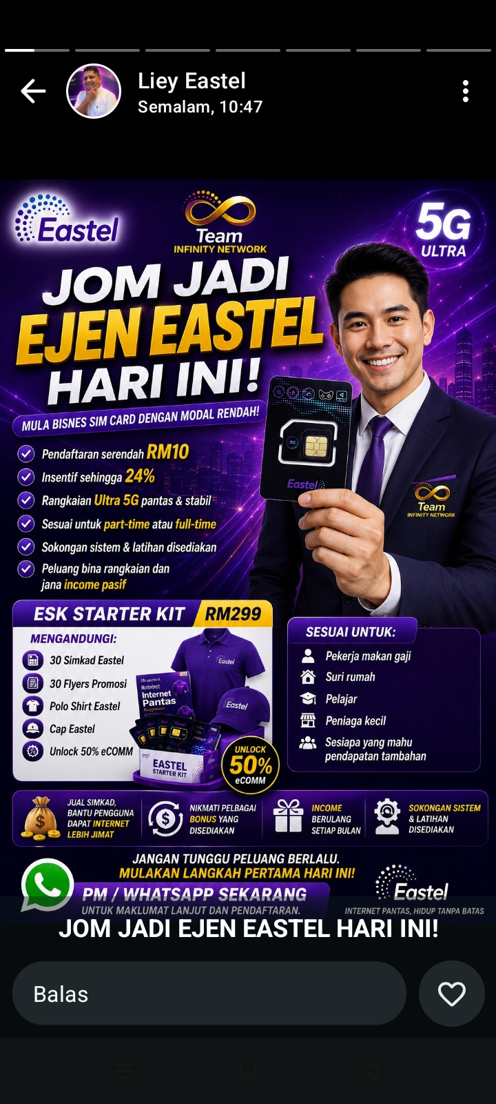 AGENT DIPERLUKAN – JUAL SIMKAD EASTEL – Jana Income Pasif Sepanjang Hayat