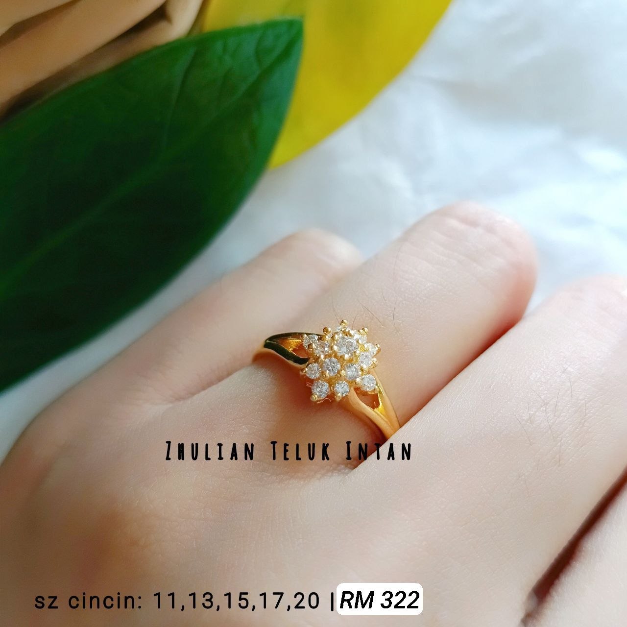 Cincin Bunga Elegan Zhulian