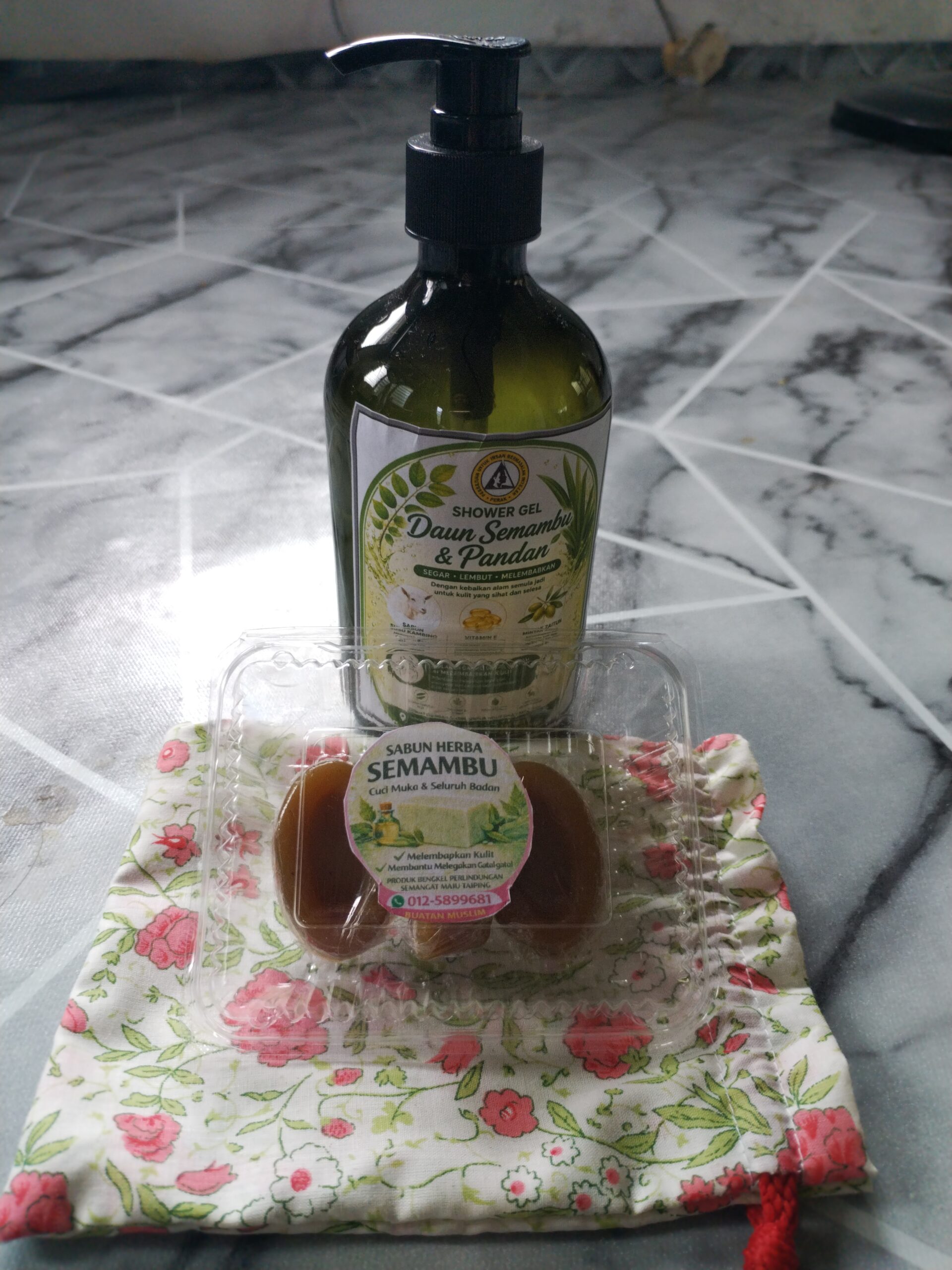 Sabun daun mambu semula jadi