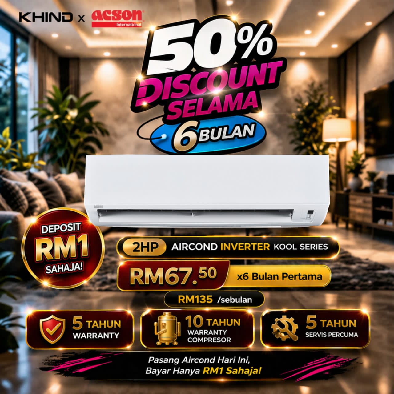 Aircond Baru Dari Kilang