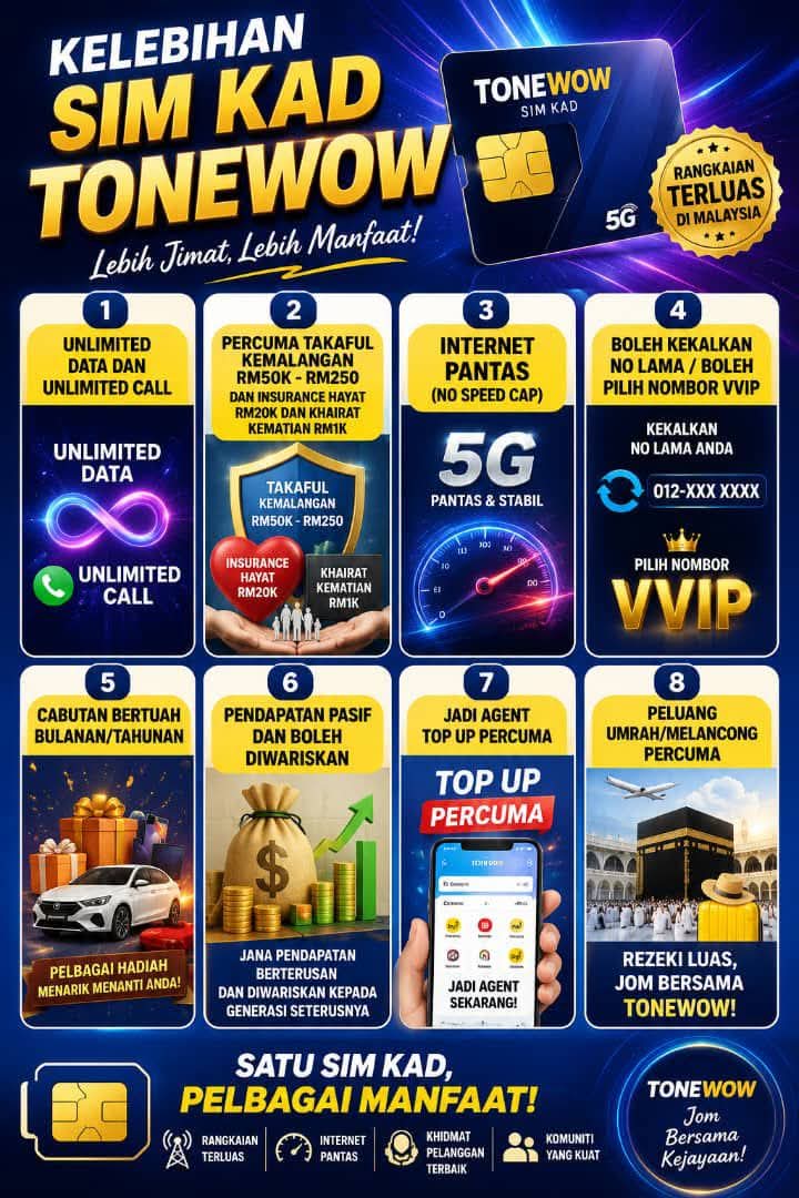 TONE WOW PLUS – Lebih Dari Sekadar Simkad!📳