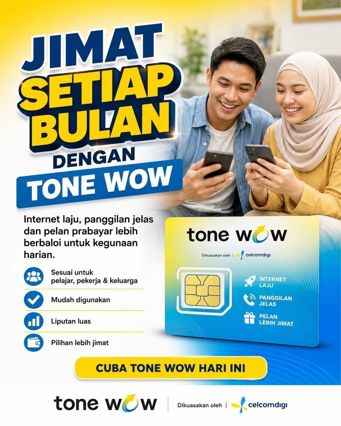 TONE WOW PLUS – Lebih Dari Sekadar Simkad!📳