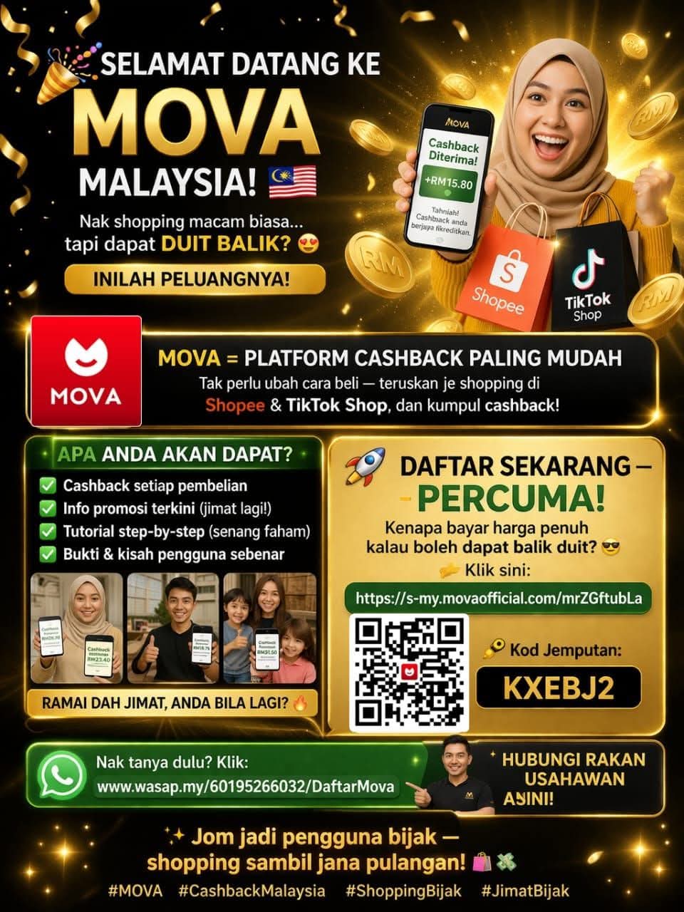 Aplikasi MOVA Free Cashback