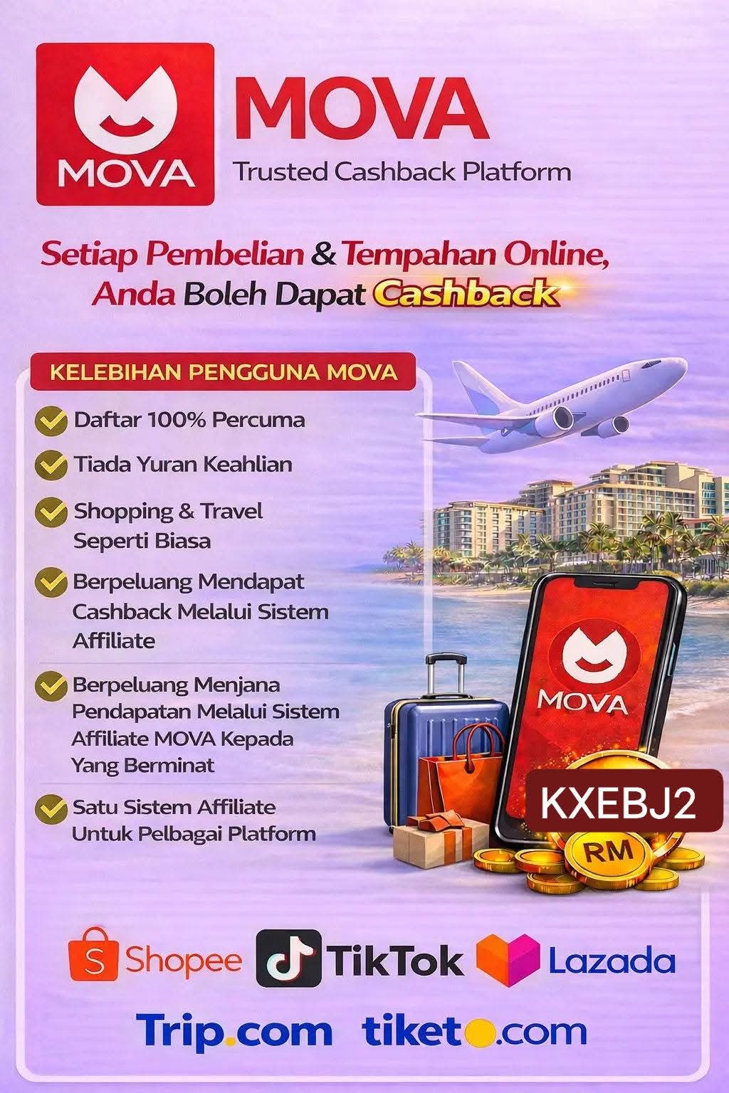 Aplikasi MOVA Free Cashback