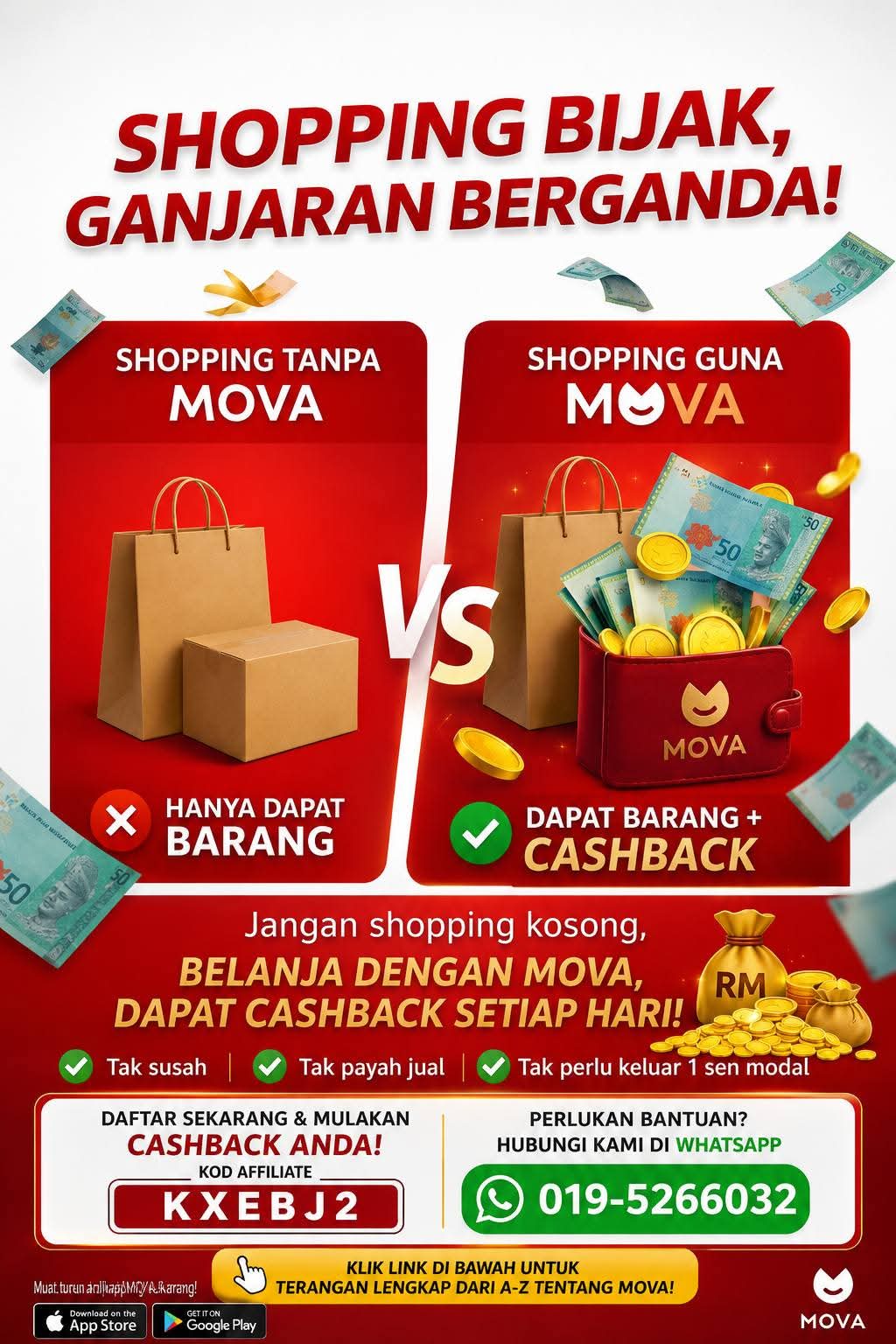 Aplikasi MOVA Free Cashback