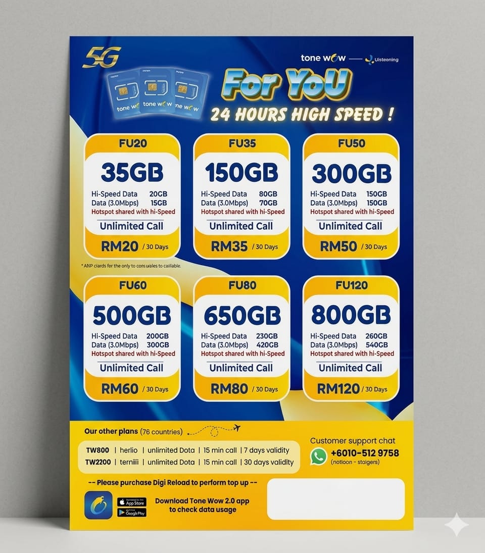 TONE WOW PLUS – Lebih Dari Sekadar Simkad!📳