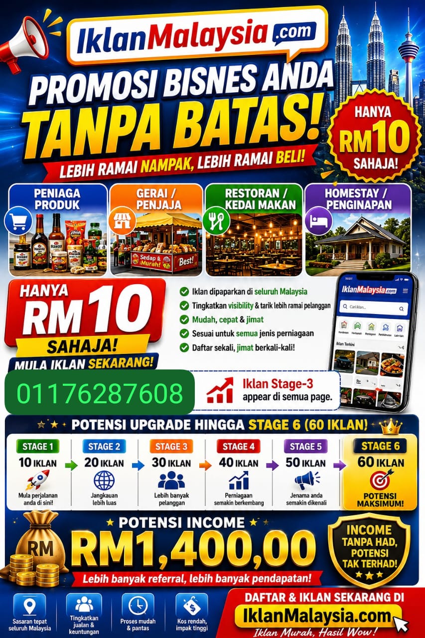 Buat Duit Hari2 Dengan Iklan Malaysia Rm10 je boleh Jana Income sehingga rm1.5juta++ Join Sekarang!!!