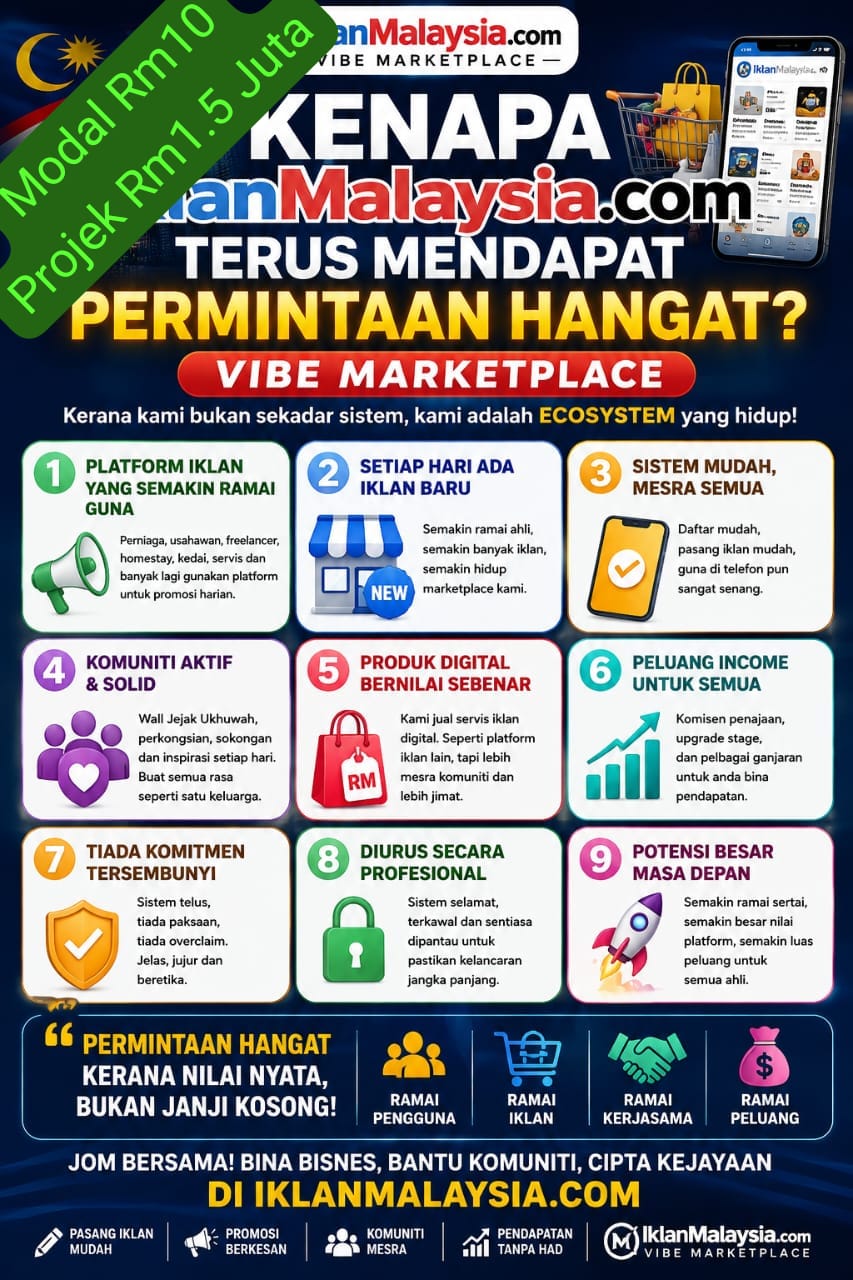 Buat Duit Hari2 Dengan Iklan Malaysia Rm10 je boleh Jana Income sehingga rm1.5juta++ Join Sekarang!!!