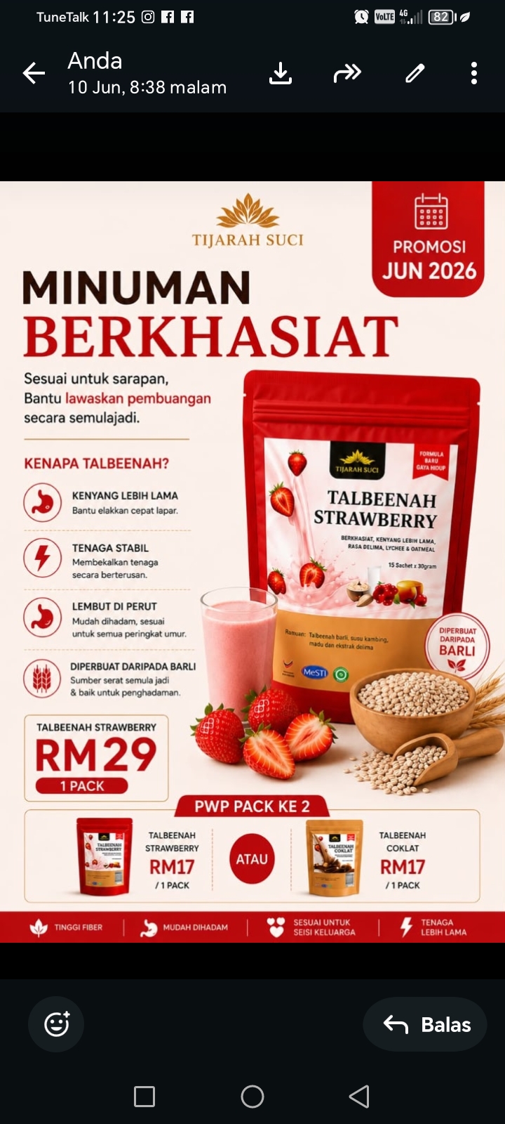 Talbenah minuman sunnah