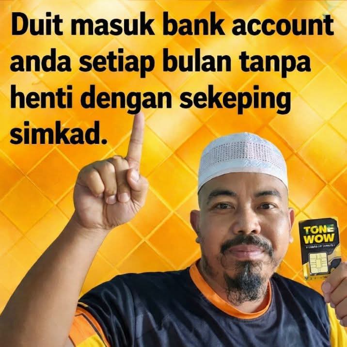 CUMA KELUAR MODAL RM10 SHJ UNTUK TUKAR SIMKAD TONEWOW YANG BOLEH JANA PENDAPATAN 3,4,5 ANGKA SETIAP BULAN