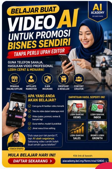 🎬 BELAJAR HASILKAN SENDIRI VIDEO AI UNTUK BISNESS ANDA