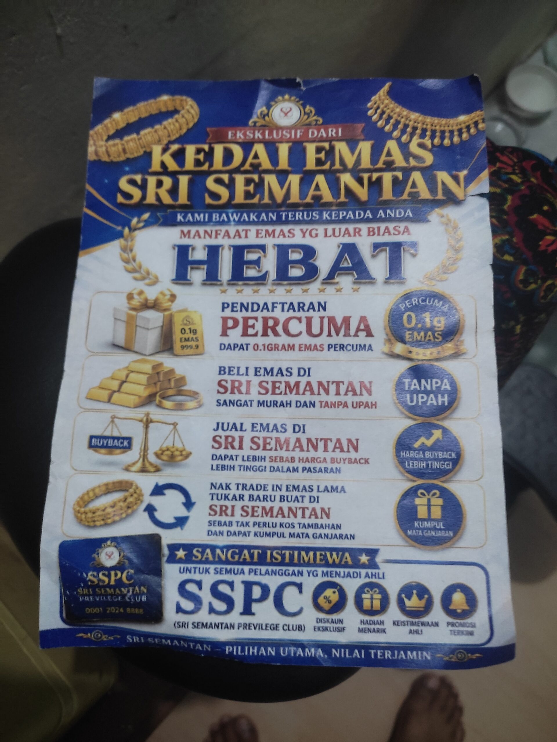 Dftar perecuma dpt emas 0.1 gram percuma
