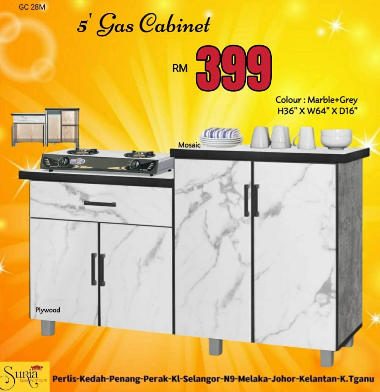 KABINET DAPUR MAMPU MILIK HARGA DIRECT KILANG BOLEH COD
