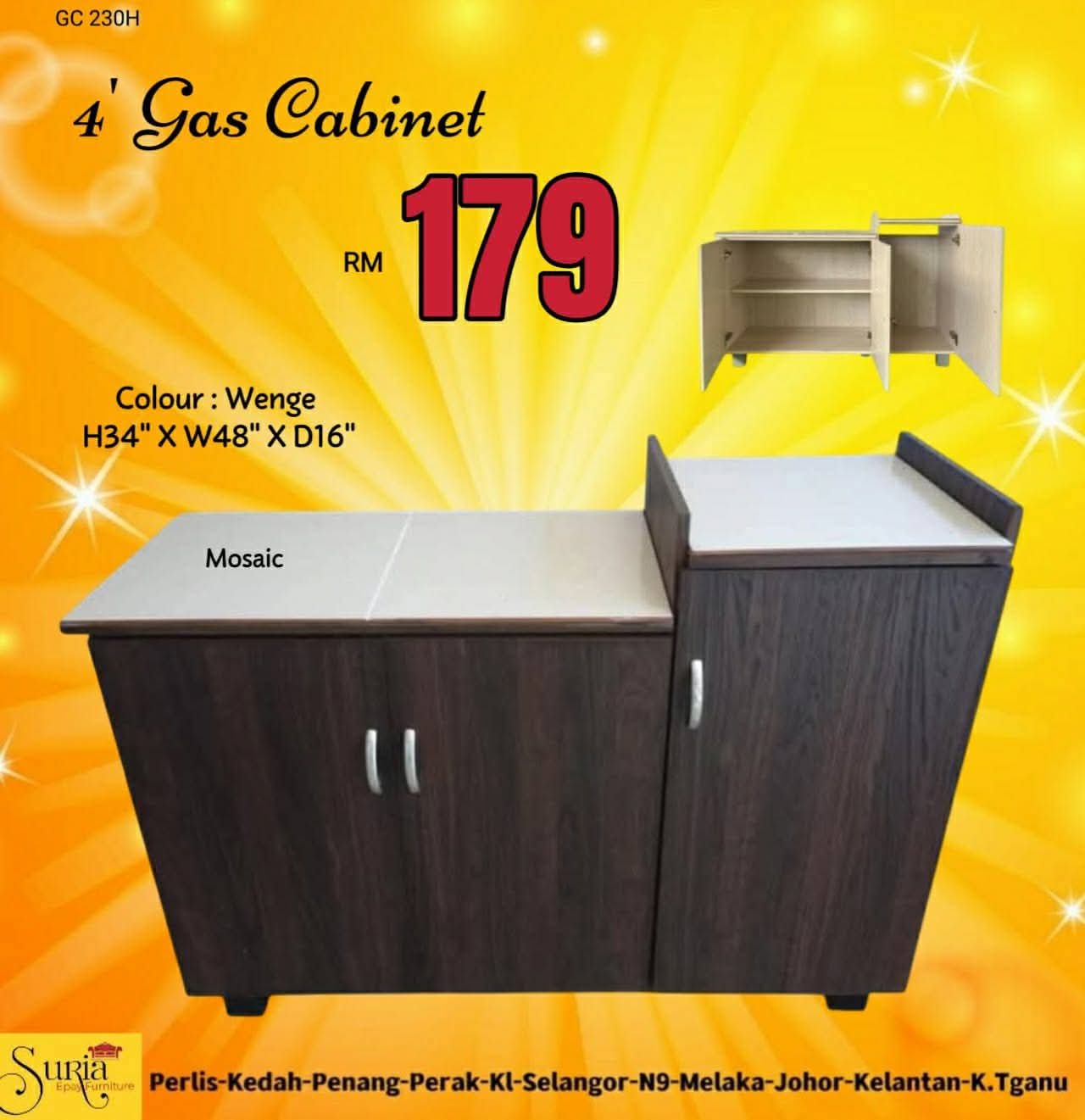 KABINET DAPUR MAMPU MILIK HARGA DIRECT KILANG BOLEH COD