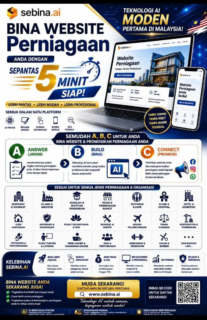 BINA WEBSITE SEPANTAS 5 MINIT DENGAN Ai