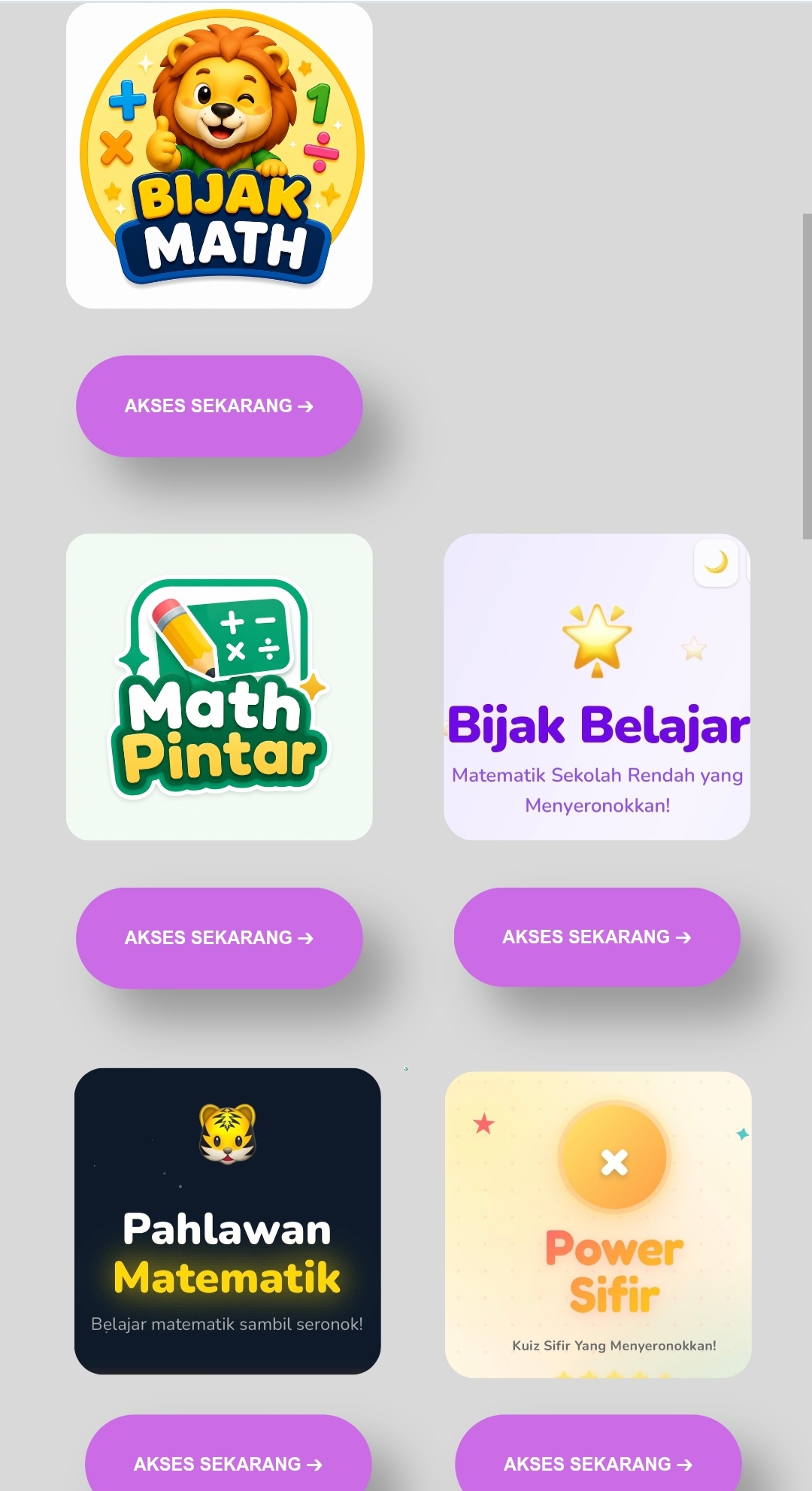 Aplikasi Matematik Sekolah Rendah