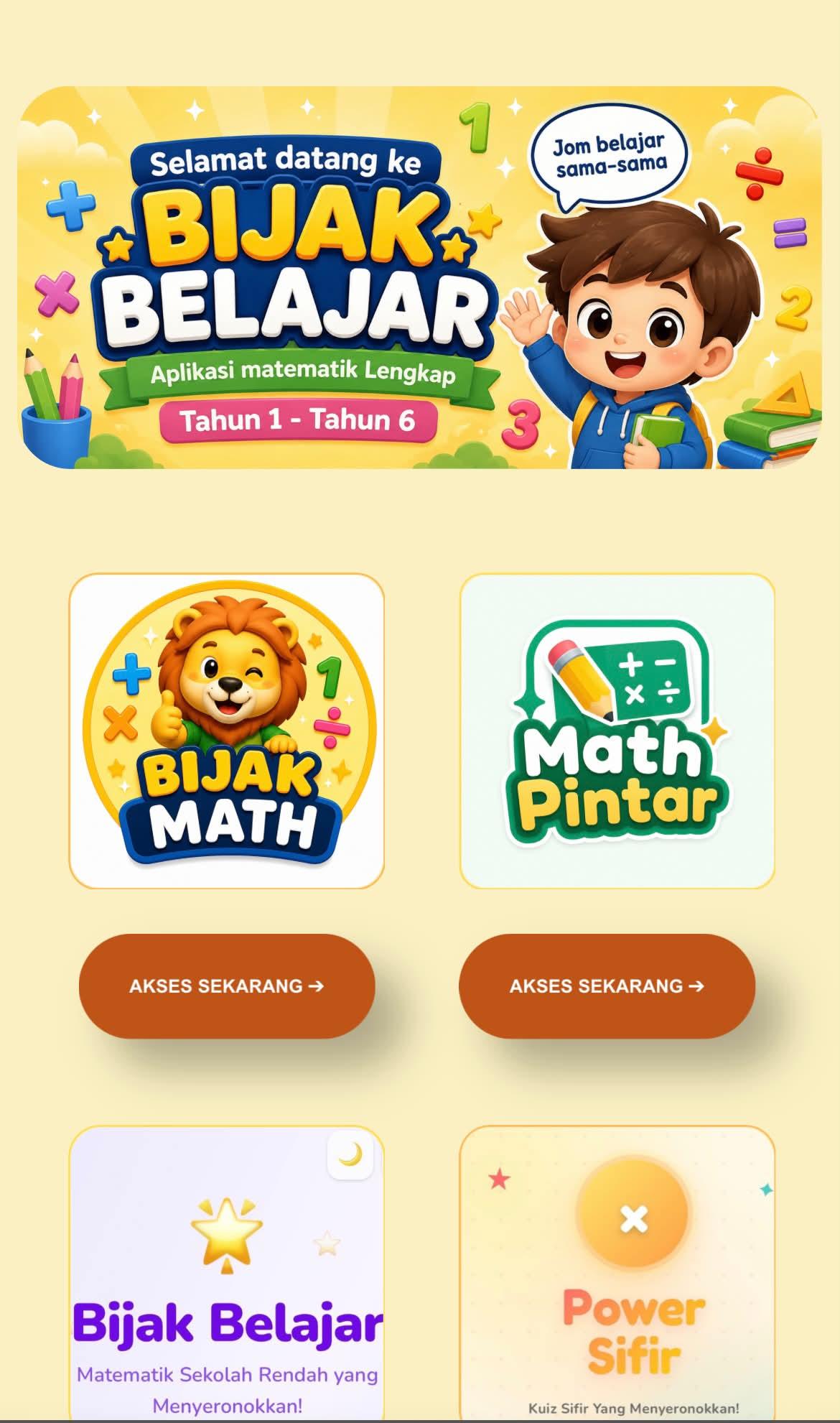 Aplikasi Matematik Sekolah Rendah