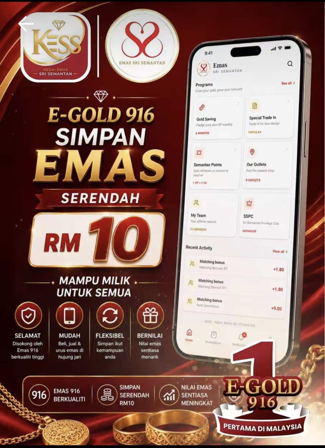 beli emas serendah RM10