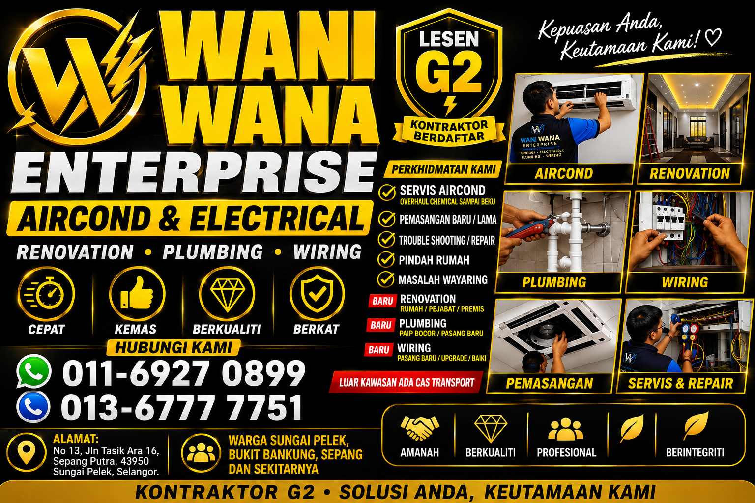 Perkhidmatan /WIRING/AIRCOND/RENOVATION