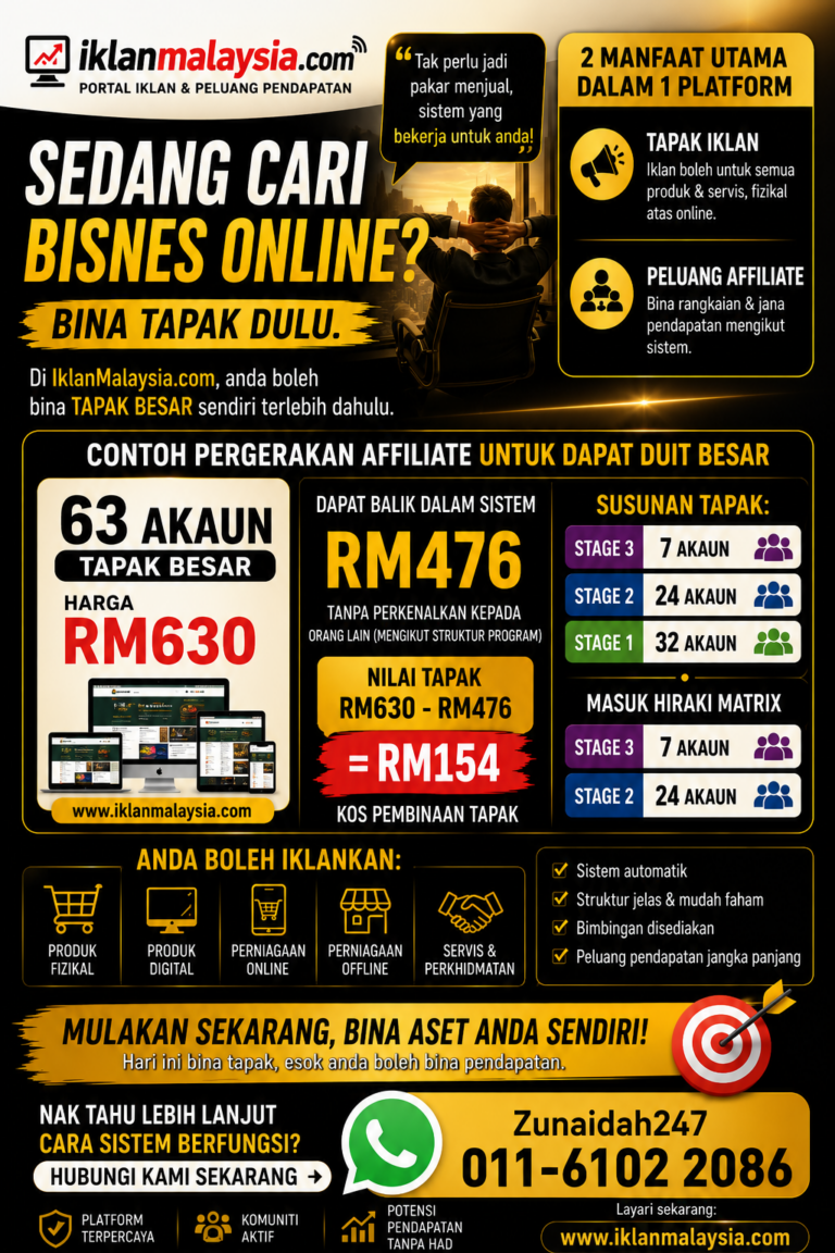 Peluang Tambah Pendapatan | Bisnes Online Bersama IklanMalaysia.com