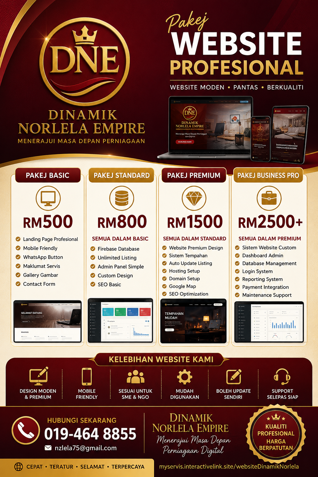 WEBSITE UNTUK BISNES ANDA