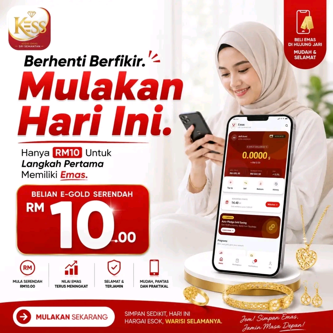 Jom simpan emas bermula rm10