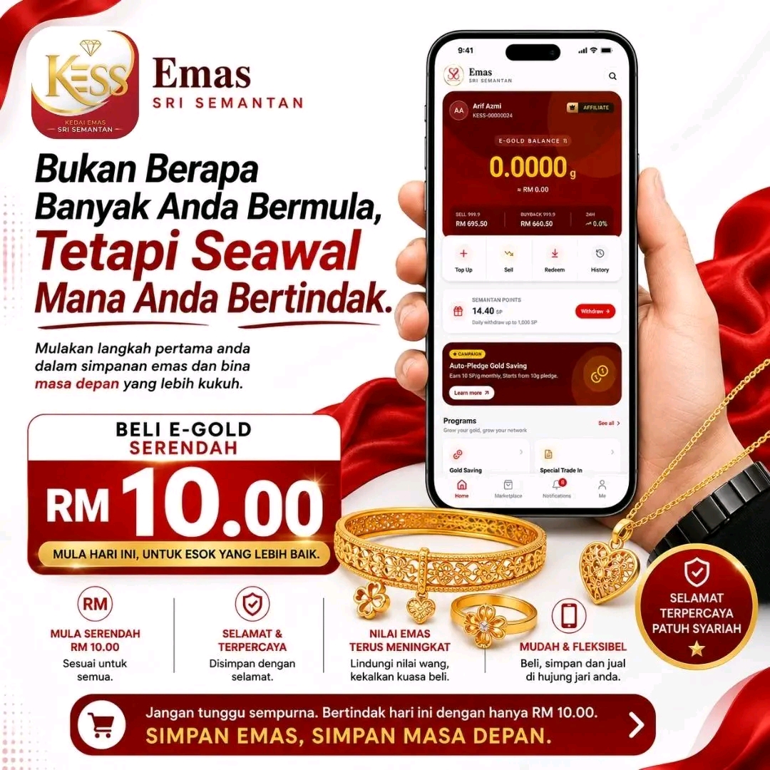 Jom simpan emas bermula rm10