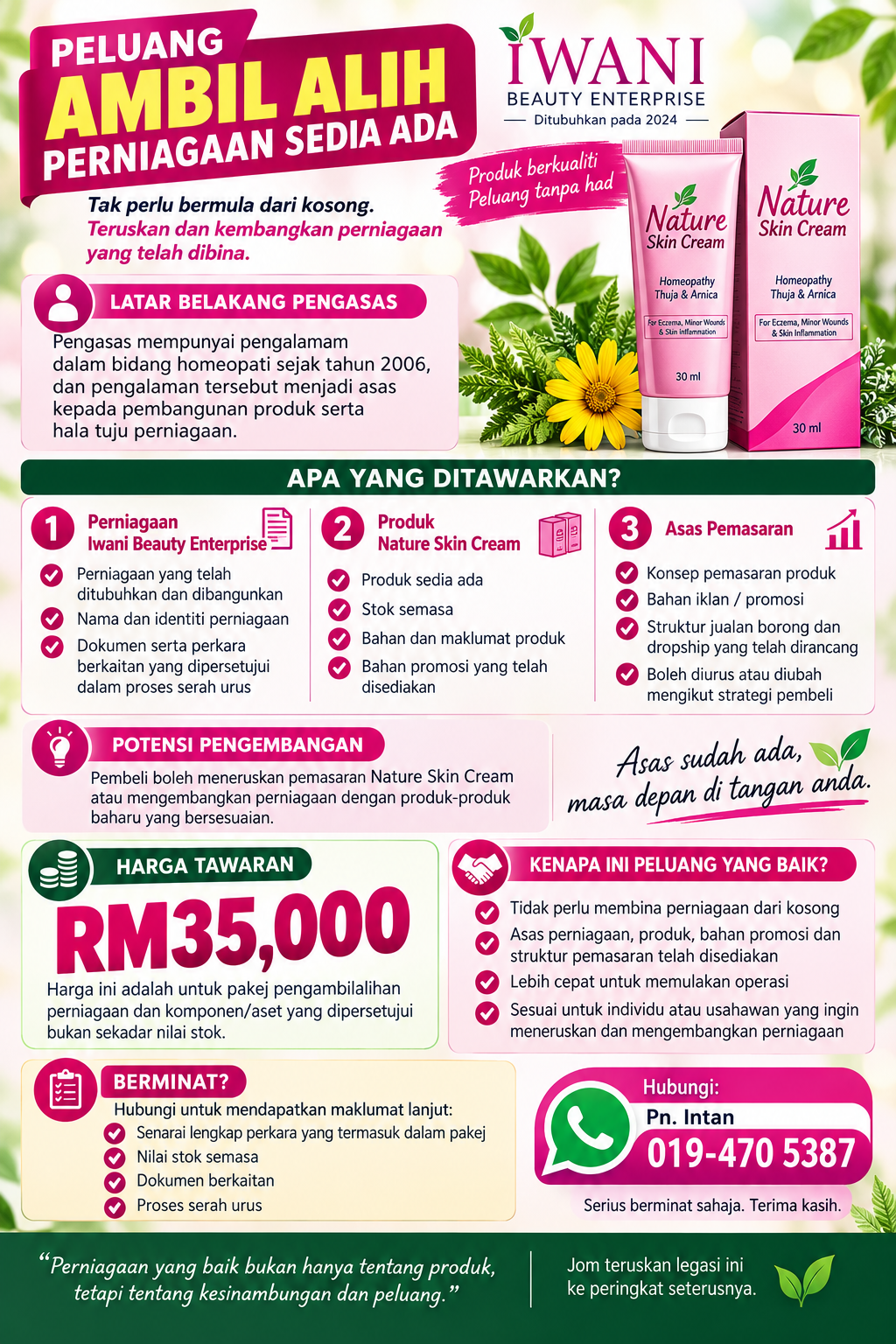 AMBIL ALIH IWANI BEAUTY ENTERPRISE