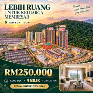 Apartment Sunway 1000sqft 4 bilik