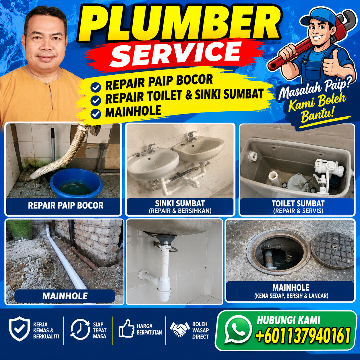 PLUMBER TUKANG PAIP AREA BUKIT BERUNTUNG RAWANG