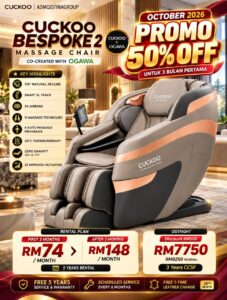 Promo OKTOBER : MASSAGE CHAIR CUCKOO x OGAWA